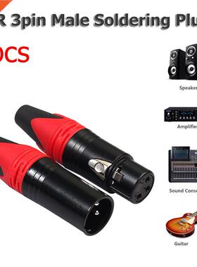 2pcs 3Pin XLR Connector Female and Male Microphone Soldering
