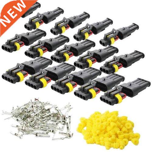 15 Kit Car Wire Connector, 2/3/4 Pin Waterproof Electrical