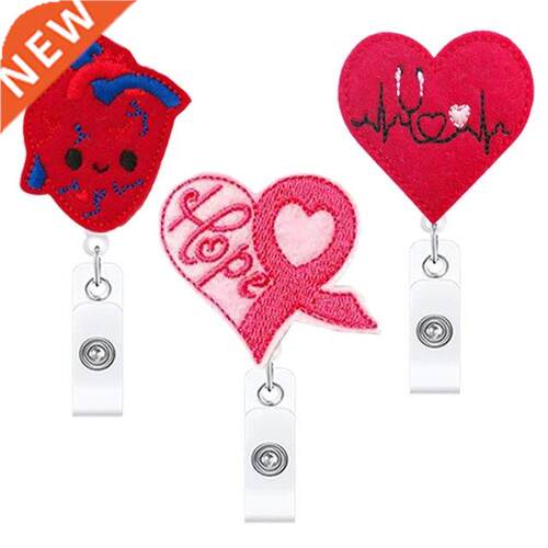 3 Pcs Retractable Badge Reels Clip Badge Holder with Alligat