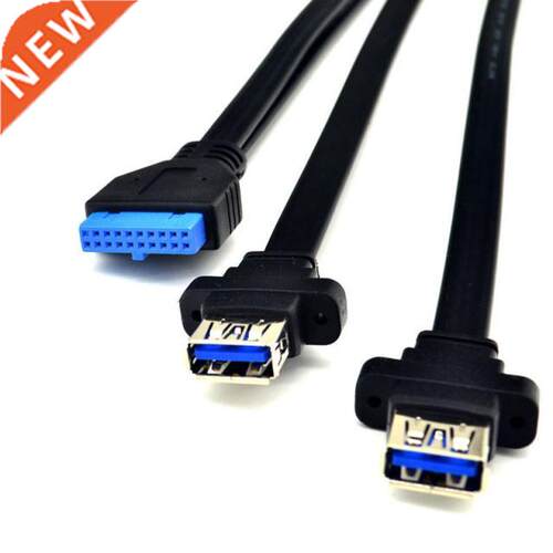 Cable USB 3.0 USB HUB 2x USB 3.0 Male to Female 19Pin Header