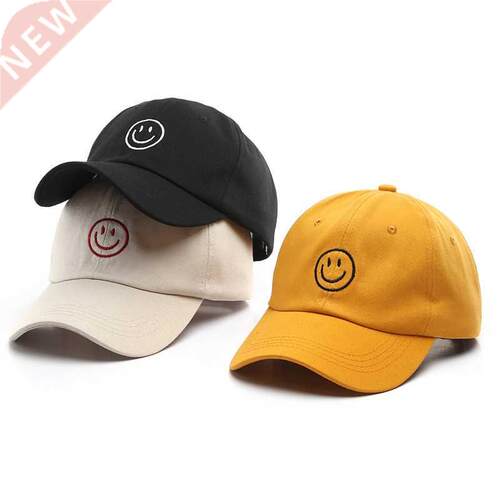 Casual Men's Cap Soft Top Embroidery Hip-hop Smiling Face Ca