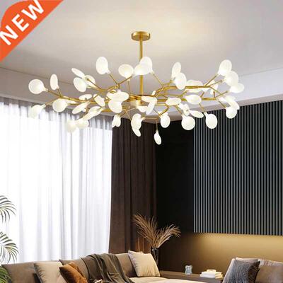 Luxurious Gold Chandeliers White Petal Living Room Restauran
