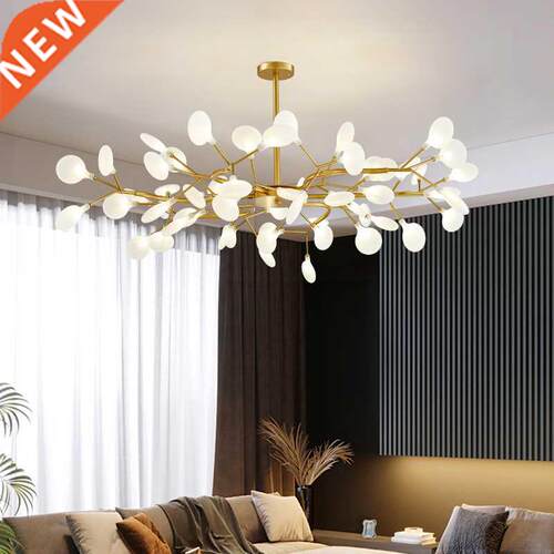 Luxurious Gold Chandeliers White Petal Living Room Restauran