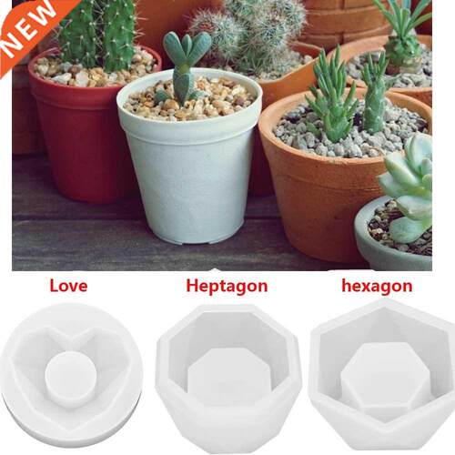 Reusable  Silicone Flower Pot Mold Easy Demould Making Pl