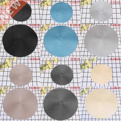 Round Weave Placemat Table Mats Simple Style Dining Napkin P