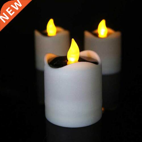 1pc Solar Powered LED Candle Light Yellow Flicker Tea Lamp