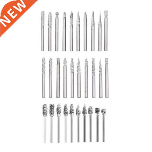 30PCS Double Cut Carbide Burr Set, 1/4Inch Head Length Rotar
