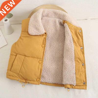 Kids Vest Jackets For Girls Outerwear Winter Thick Plus Velv
