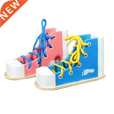 1Set Montessori Wood Lace Skill Learning Toy Stimulated