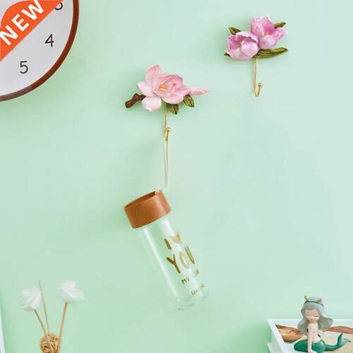 Clothes Hook Wall-mounted Non-slip Resin Creative Rose Flowe