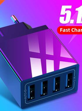 Universal 4 USB Travel Mobile Phone Charger Adapter For iPho