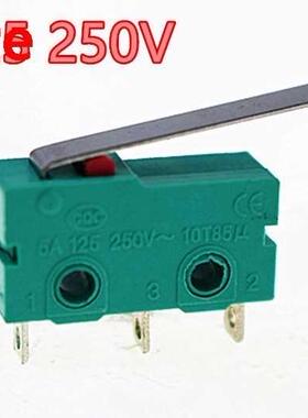 10PCS 5A 125VAC 250VAC Green  pins Micro Touch Switches NO+