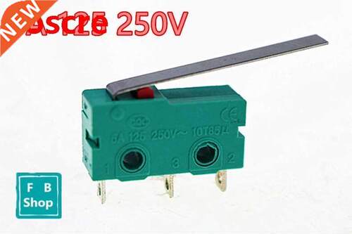 10PCS 5A 125VAC 250VAC Green  pins Micro Touch Switches NO+