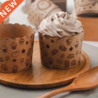 50Pcs Brown Kraft Cupcake Liner Baking Cup For Wedding