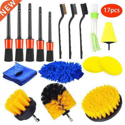17pcs Cr Detiling Brush Drill Brush Detil Brush Set For