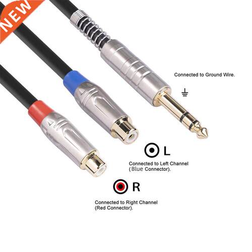 3mm Jack Male to 2 RCA Female Jack RCA Stereo Audio Cable Co