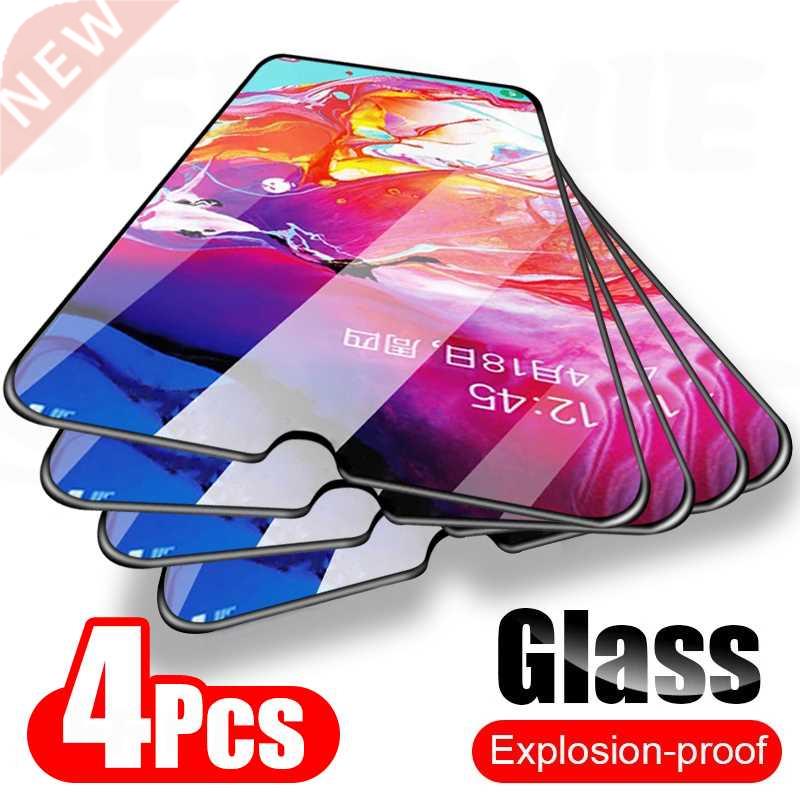 4Pcs Full Cover Tempered Glass For Ssung Galaxy A50 A70 A5