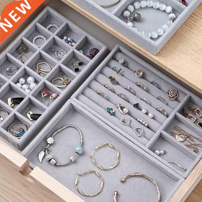 Thick Velvet Jewelry Storage Tray Necklace Ring Bracelet Hol
