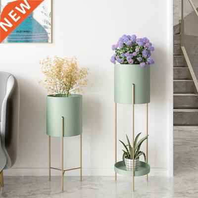 Nordic iron balcony thickened plant stand multi-layer light