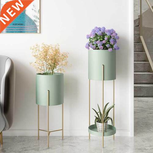 Nordic iron balcony thickened plant stand multi-layer light