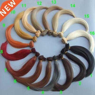 Thick doll hair 25cm high temperature natural wave doll hair
