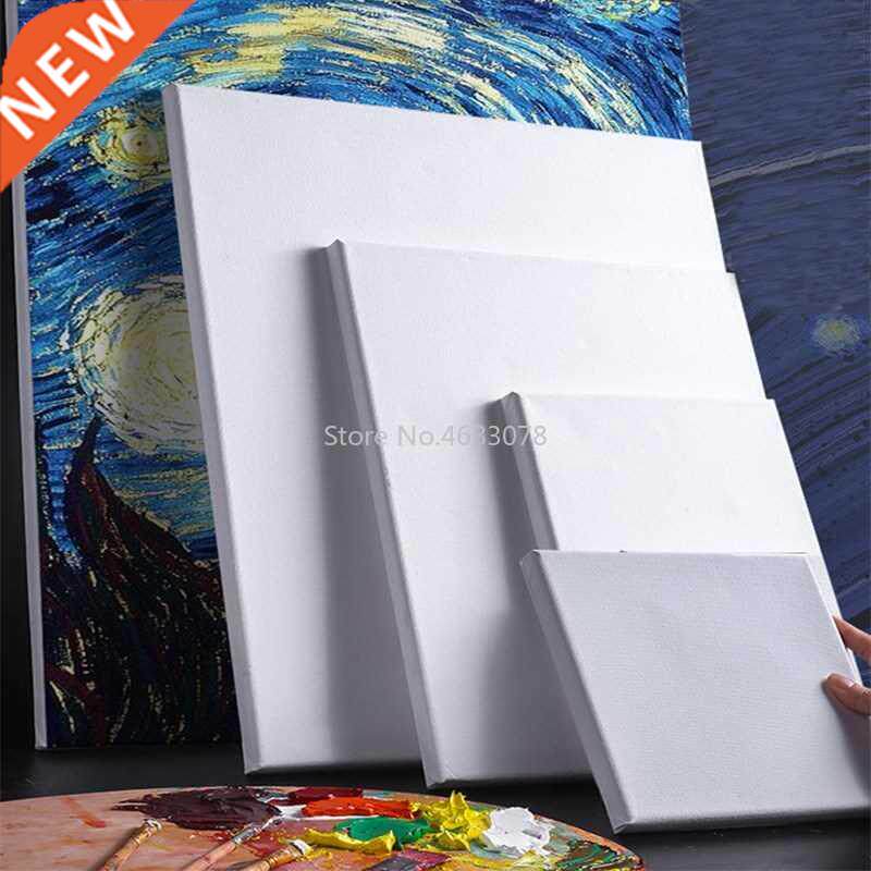 5pcs Cotton Wood Frame Canvas Oil Painting Professional Art - 实物图
