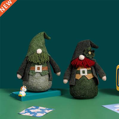 Gnome Plush Doll St. Patrick	s Day Faceless Green