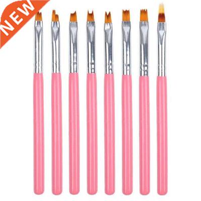 8Pcs/Set Nail Brush Set Nail Art Brush Painting Pen Brush