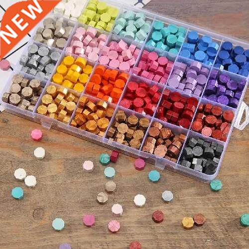 1 Box 700Pcs Vintage DIY Octagonal Sealing Wax Tablet Seal