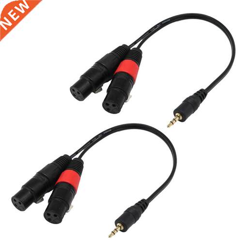 2 Pieces .5mm Mono Jack (PC/Laptop) to 2 XLR Female Cable S