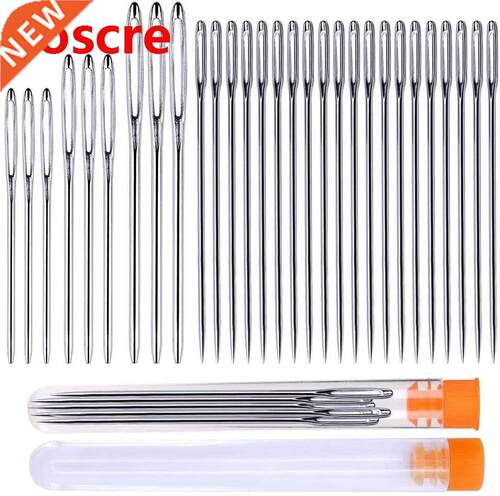 31PCS Large Eye Sewing Needles, Sewing Sharp Needles And La