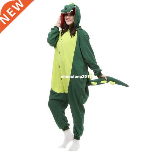 Polar Fleece Green Dinosaur Costume Cartoon Anil Onesie Pa