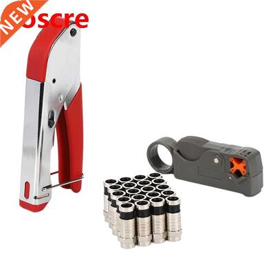 Rg59/Rg6 Coaxial Cable Cable Cable Clamp Wire Stripper Set P