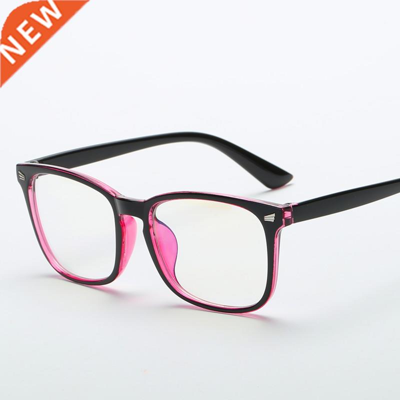 Gafas cuadradas lisas unisex, lentes de montura completa par