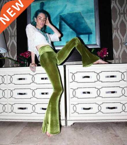 Women Pants Y2k Velvet Flares High Waist Flare Pant Spring S