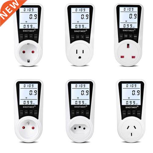 Digital LCD Power Meter Wattmeter Socket Wattage Monitor Ele