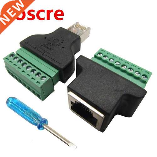 1Pair RJ45 male and female connector RJ45 to Screw Terminal