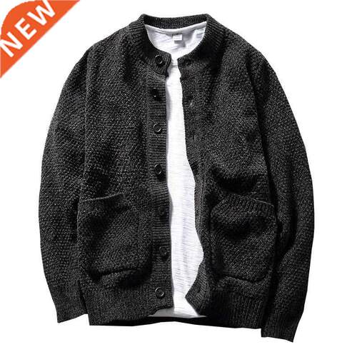 Winter Japanese sweater cardigan jacket sweater men Round ne