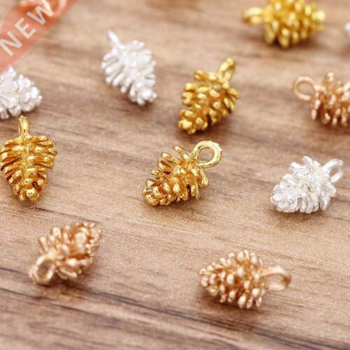 20pcs/lot 12*7mm Alloy Pinecone Pendants Charms  Earrings