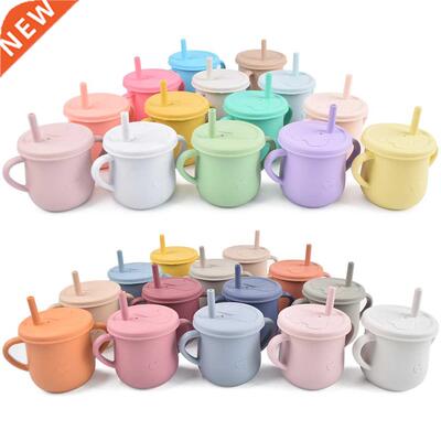 Baby Training Cup Food Grade Silicone Sippy Cups Leakproof D