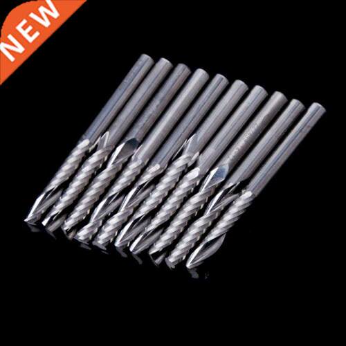 10Pcs/set 4mm Shank Single Flute Carbide Spiral End Mill Cut
