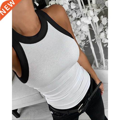 Women O-neck Sleeveless Knitted Blouse Shirts Summer New Se