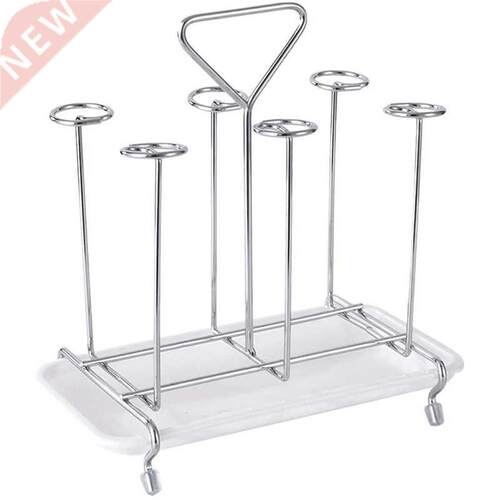 Cup Drying Rack Stand,6 Cup Metal Glass Cup Rack Mug