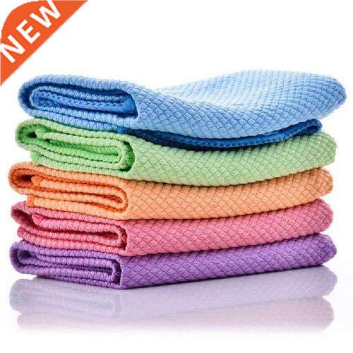 5pcs Soft Microfiber Anti-grease Cleaning Towel Absorbable