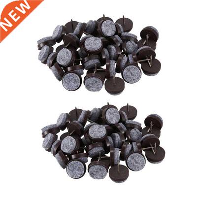80Pcs Furniture Feet Felt Floor Protector Pad Nail Stud 20Mm