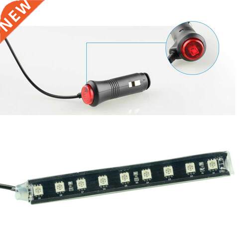 Multicolor Car 9 LED 2 In1 Interior Atmosphere Lights Dash F