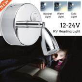 Boat Reading Spot LED Lamp Caravan 24V Chrome
