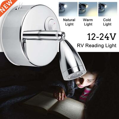 Chrome DC 12-24V 1W Caravan Boat Lamp LED Spot Reading