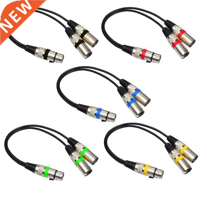 Pin XLR Female Jack To Dual 2 Male Plug Y Splitter 0cm Ada