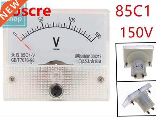 1PCS 85C1 150V Analogue DC Voltage Needle Panel Meter Voltme